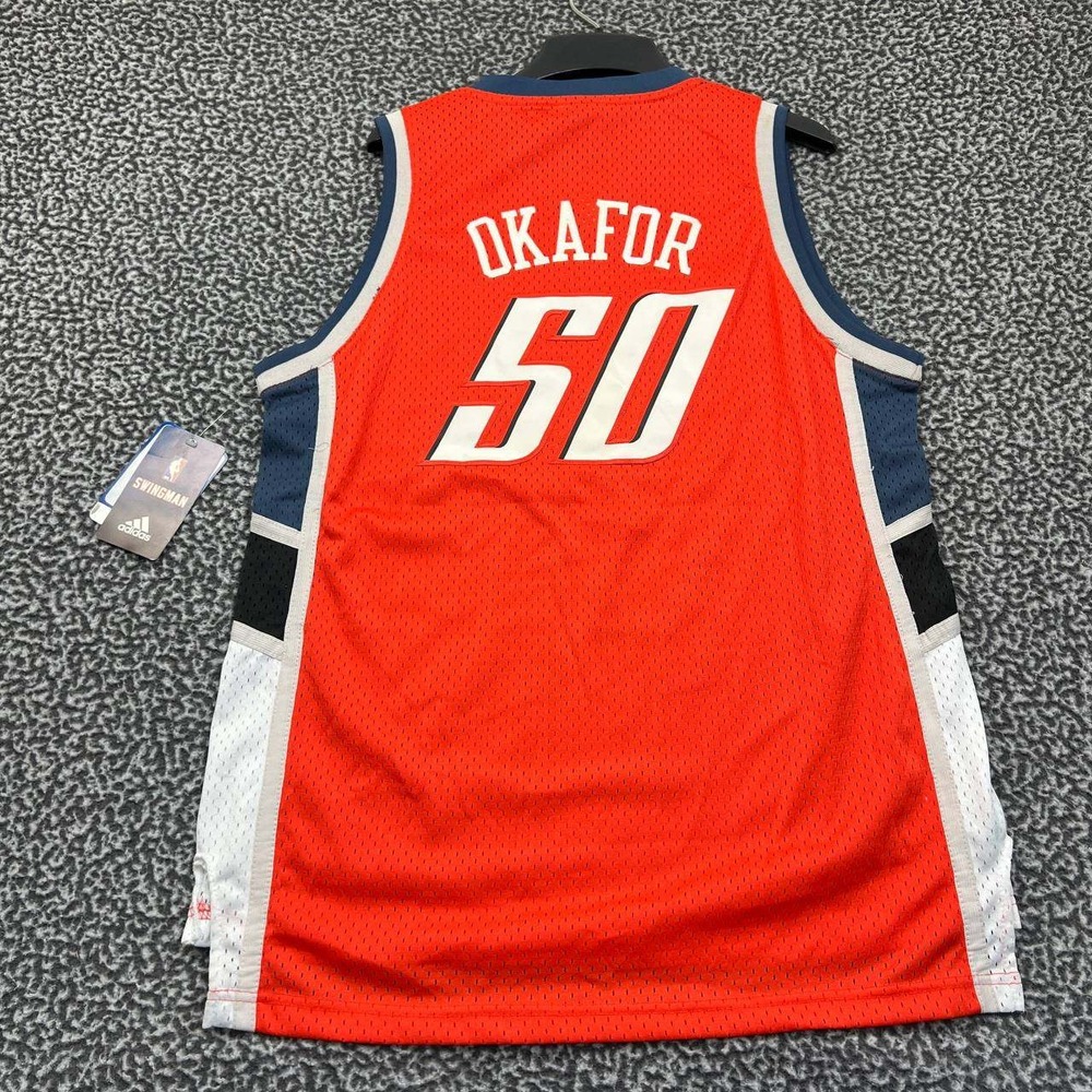 Charlotte Bobcats Okafor #50 Jersey Shirt Youth XL 18-20 Adidas V-Neck New - Picture 2 of 7